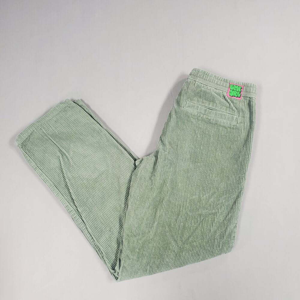 Empyre Green Corduroy Relaxed Fit Drawstring Pants Mens Size Small